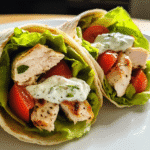 How to make Mediterranean Chicken Pita Wraps — key cooking step