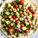 How to make Mediterranean Chickpea Salad Wrap — key cooking step
