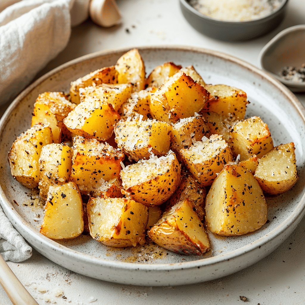 Savory Garlic Parmesan Roasted Potatoes — restaurant-quality recipe photo