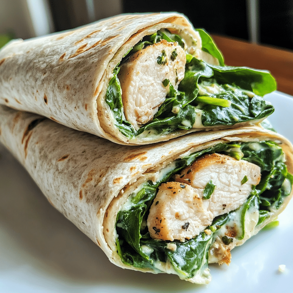 Savory Herb Chicken and Spinach Wraps — restaurant-quality recipe photo