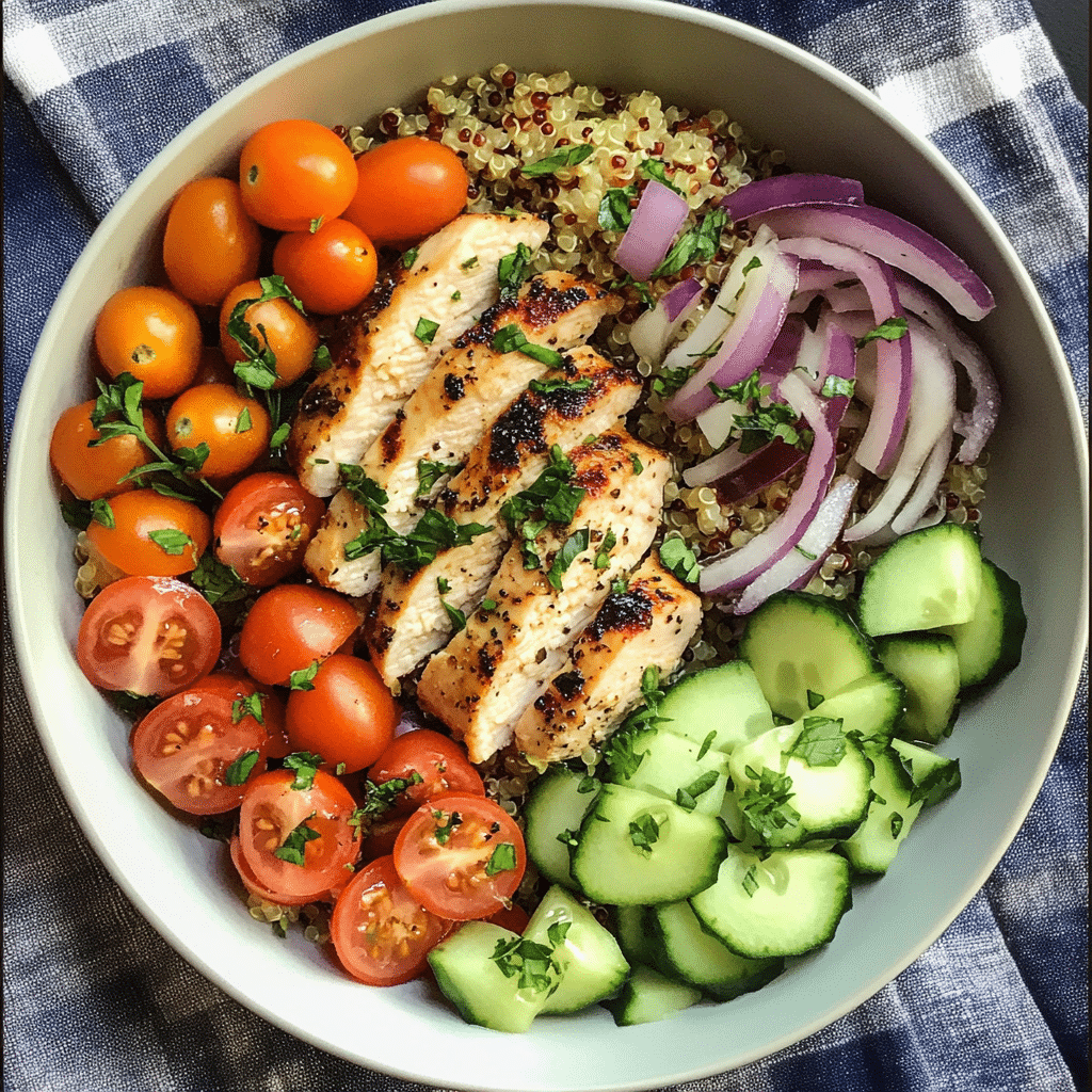 Savory Herb Chicken Quinoa Bowl — restaurant-quality recipe photo