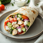 savory mediterranean chicken wraps step