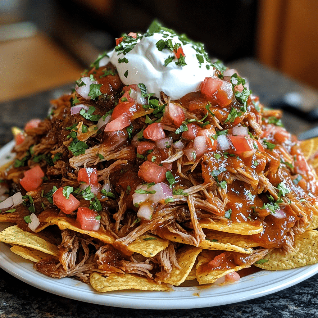 Smoky Bourbon BBQ Pulled Pork Nachos — restaurant-quality recipe photo