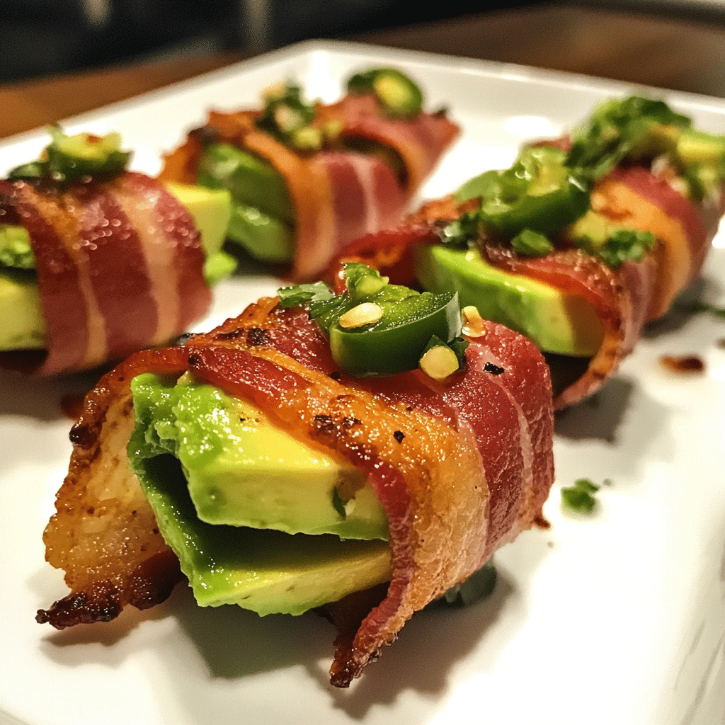 How to make Spicy Bacon Avocado Bites — key cooking step