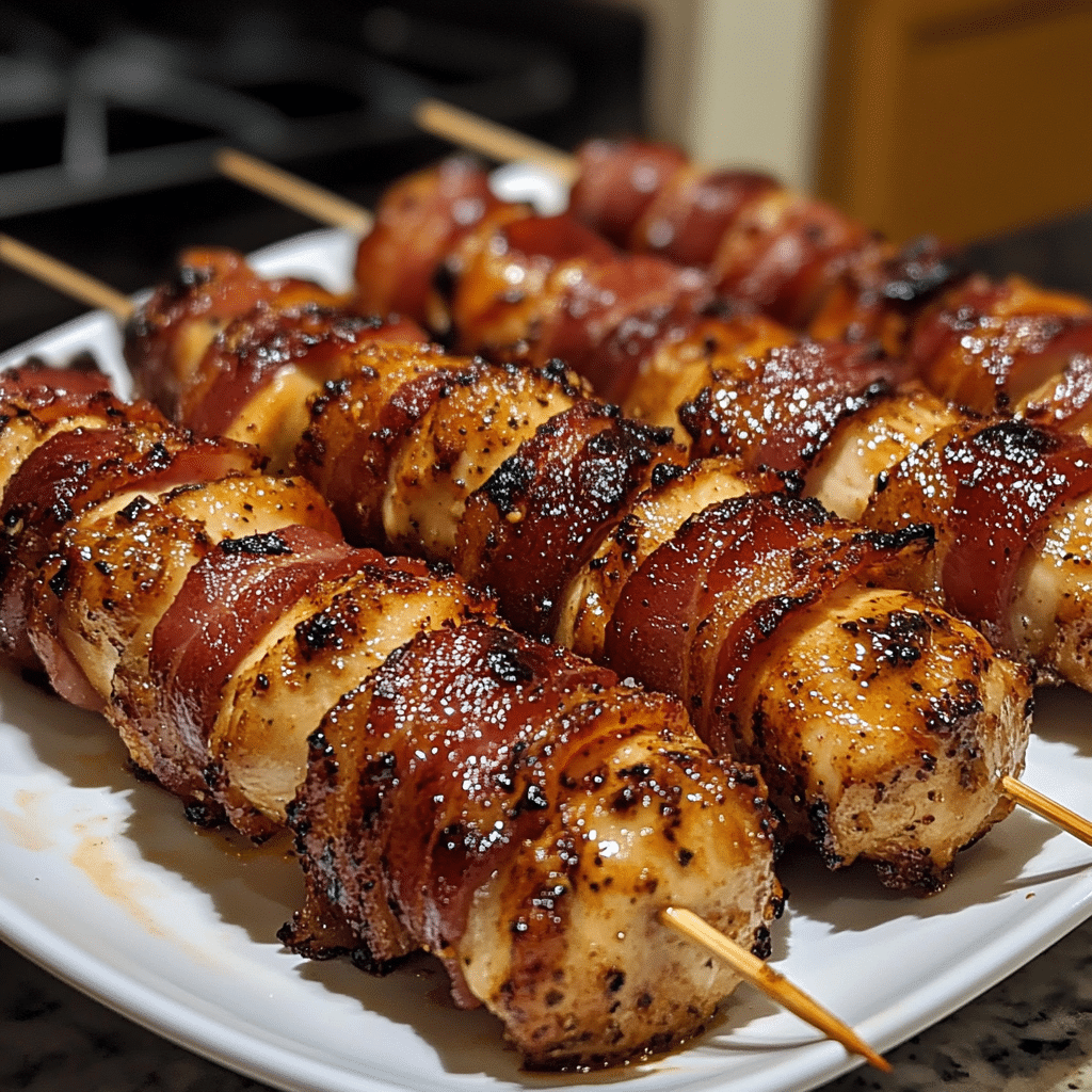 Spicy Chipotle Bacon-Wrapped Chicken Skewers — restaurant-quality recipe photo