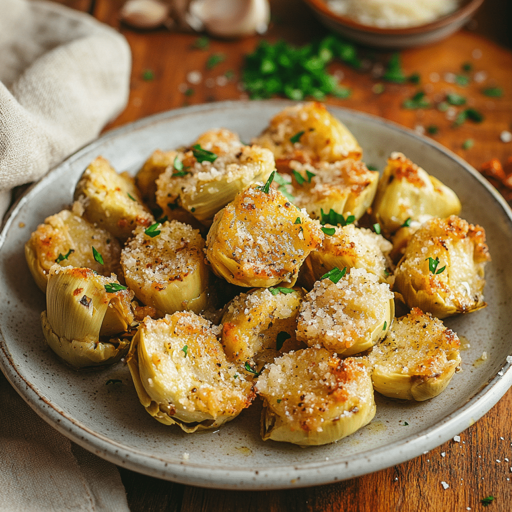 Spicy Garlic Parmesan Artichoke Hearts — restaurant-quality recipe photo