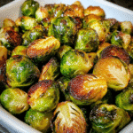 How to make Sweet and Spicy Maple Roasted Brussels Sprouts — key cooking step