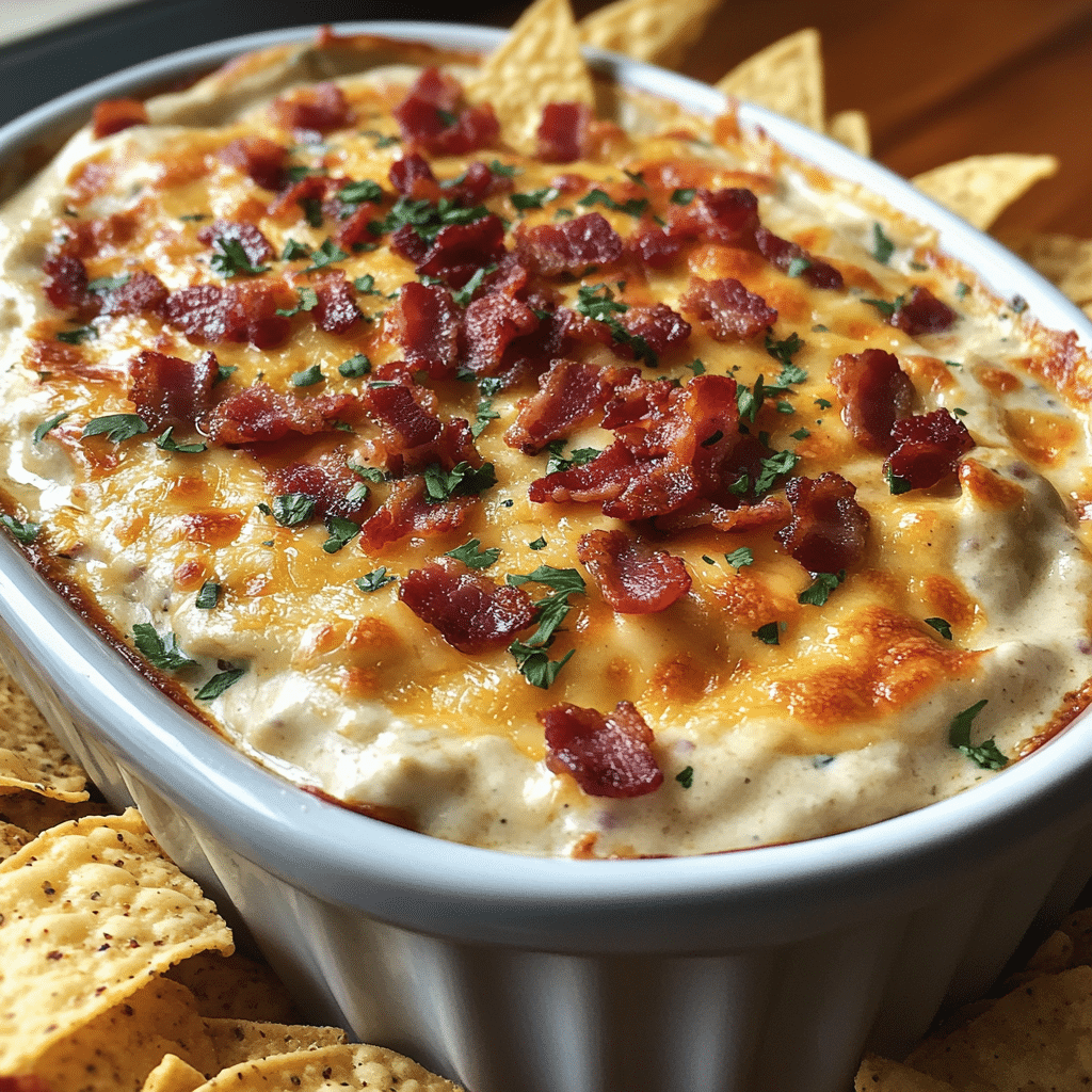 Three-Cheese Bacon Ranch Dip — restaurant-quality recipe photo