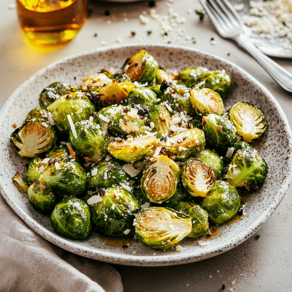 Truffle Parmesan Roasted Brussels Sprouts — restaurant-quality recipe photo