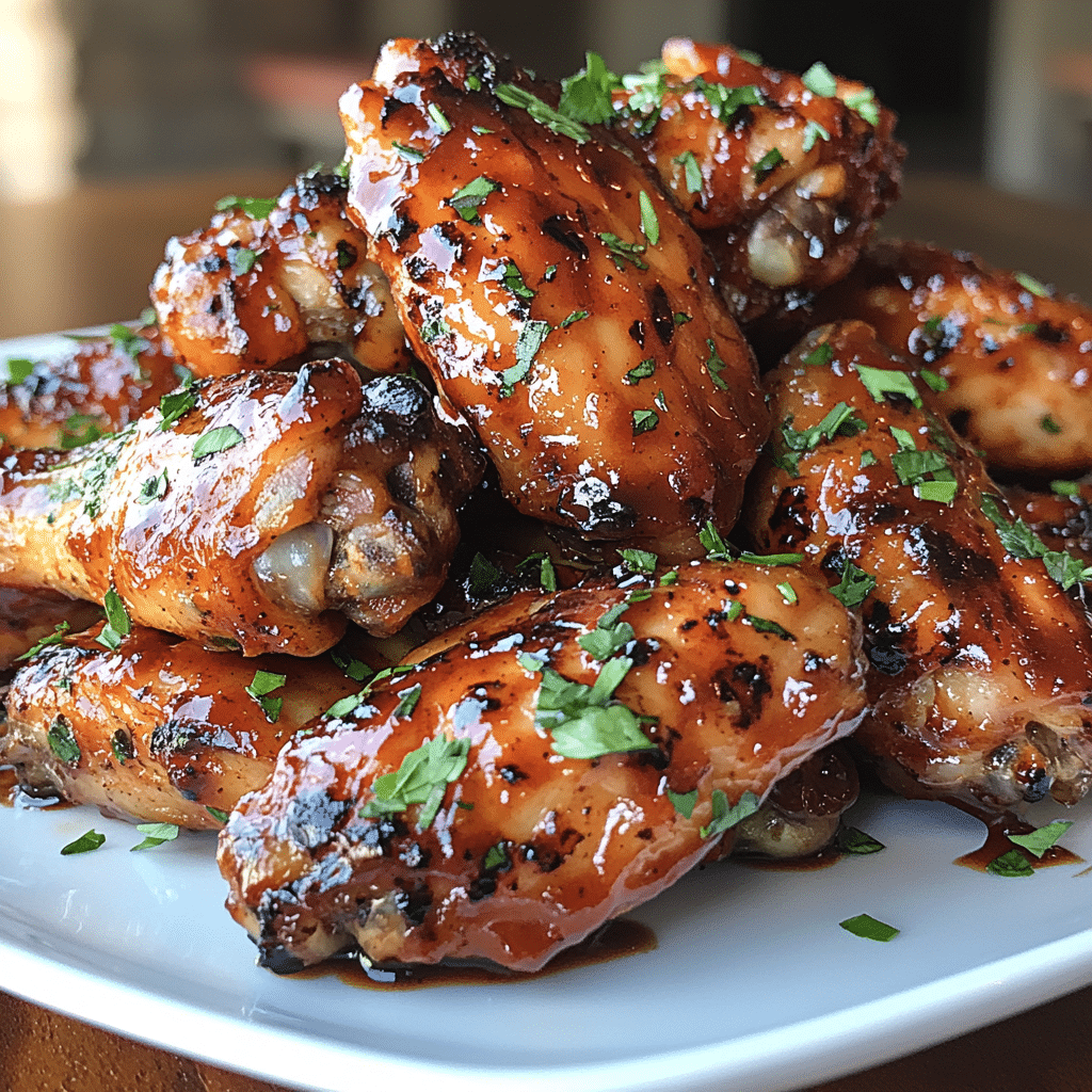 How to make Whiskey-Glazed BBQ Chicken Wings — key cooking step