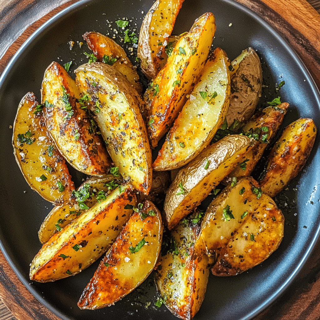 Zesty Garlic Herb Potato Wedges — restaurant-quality recipe photo