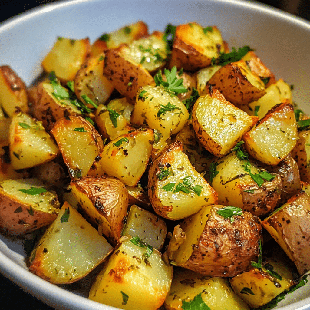 zesty garlic herb roasted potatoes — restaurant-quality recipe photo
