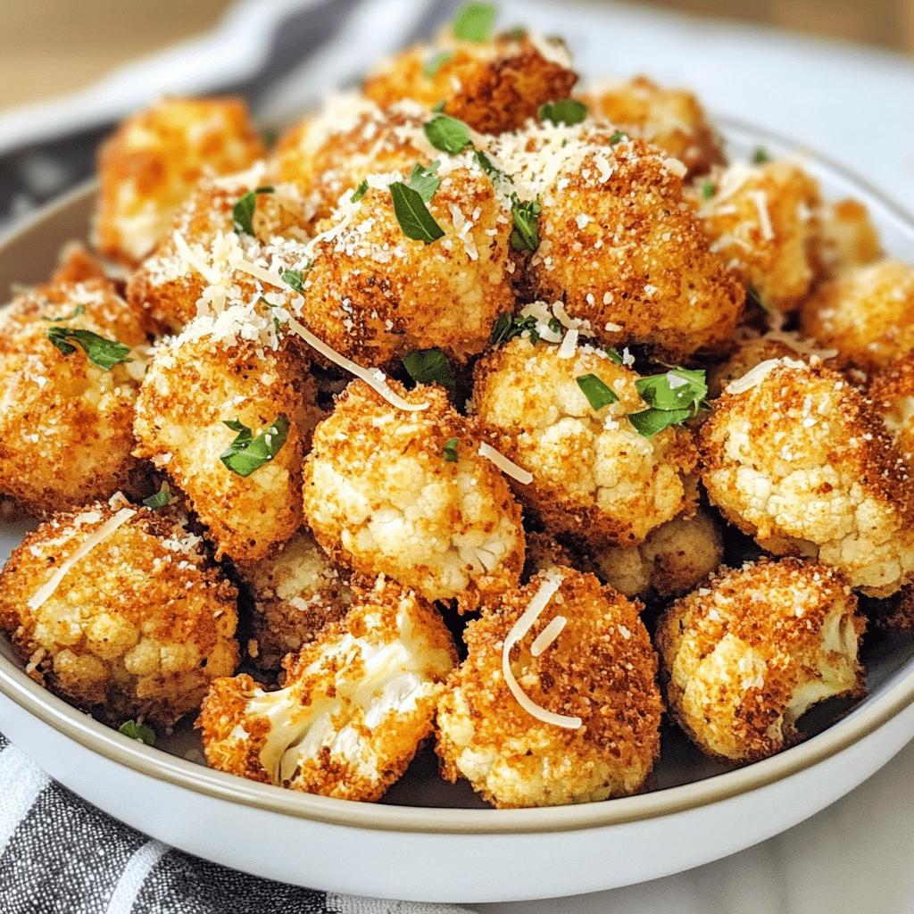 Zesty Garlic Parmesan Cauliflower Bites