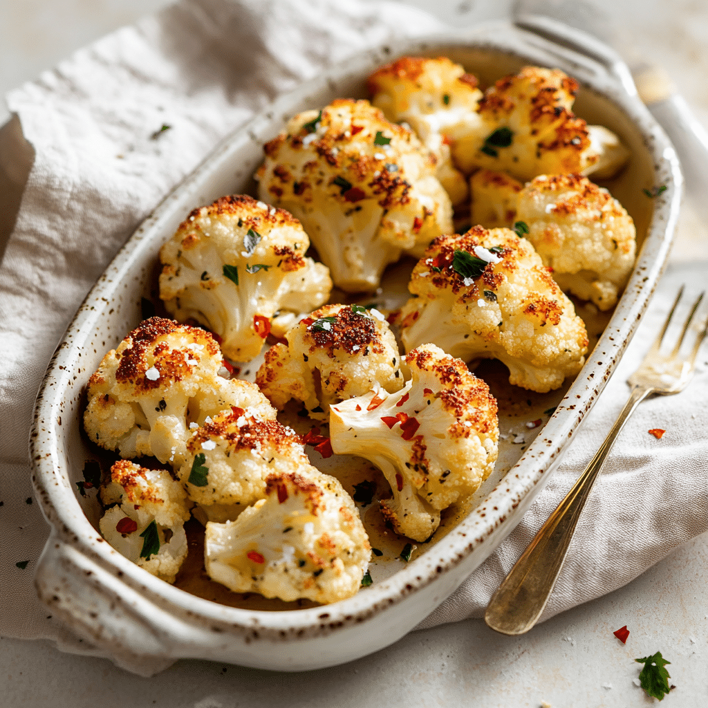 Zesty Garlic Parmesan Roasted Cauliflower — restaurant-quality recipe photo