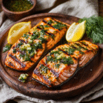 How to make Zesty Lemon Herb Grilled Salmon — key cooking step