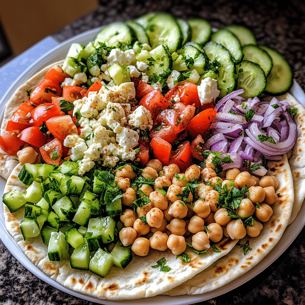 Zesty Mediterranean Chickpea Pita Platter — restaurant-quality recipe photo