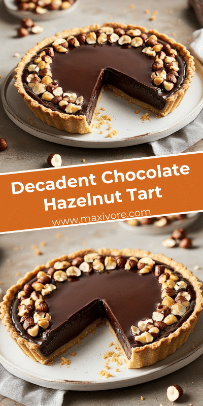 Decadent Chocolate Hazelnut Tart