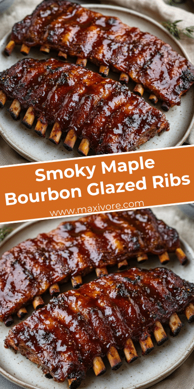 Smoky Maple Bourbon Glazed Ribs