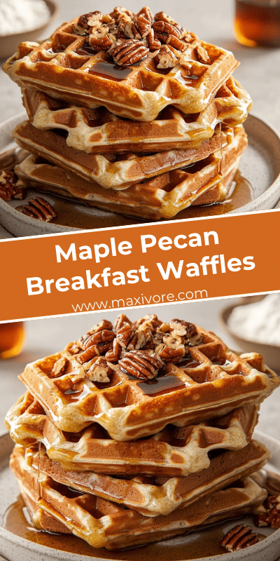 Maple Pecan Breakfast Waffles