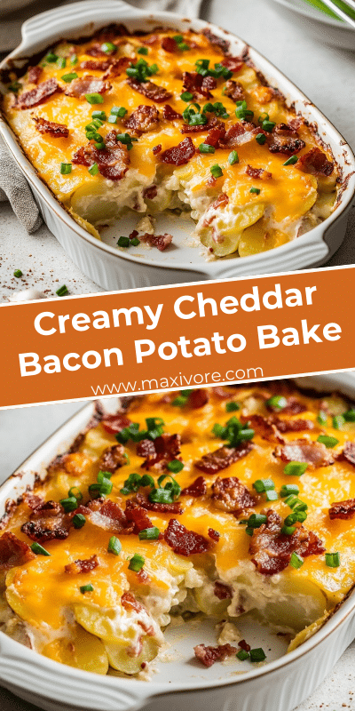 Creamy Cheddar Bacon Potato Bake