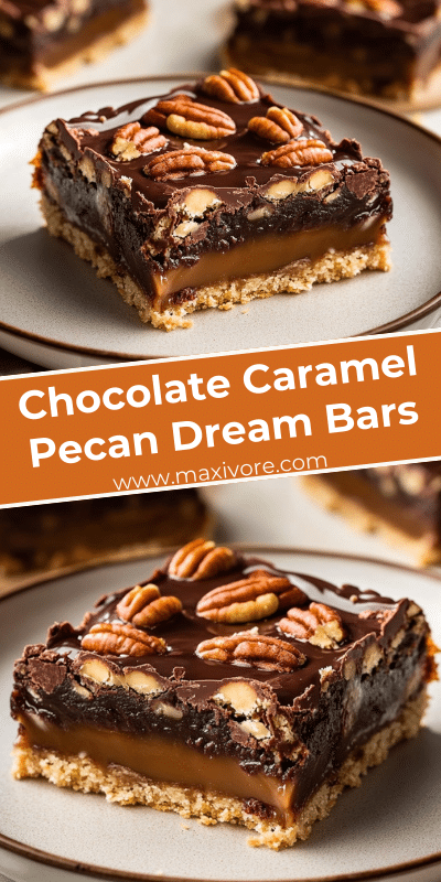 Chocolate Caramel Pecan Dream Bars