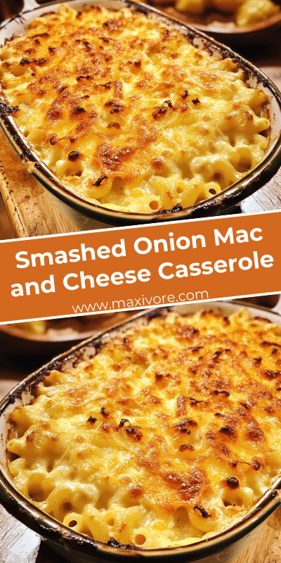 Smashed Onion Mac and Cheese Casserole