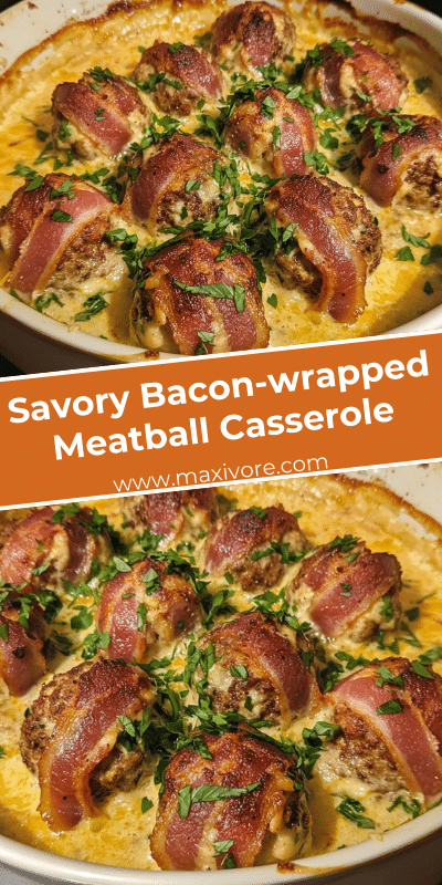 Savory Bacon-wrapped Meatball Casserole