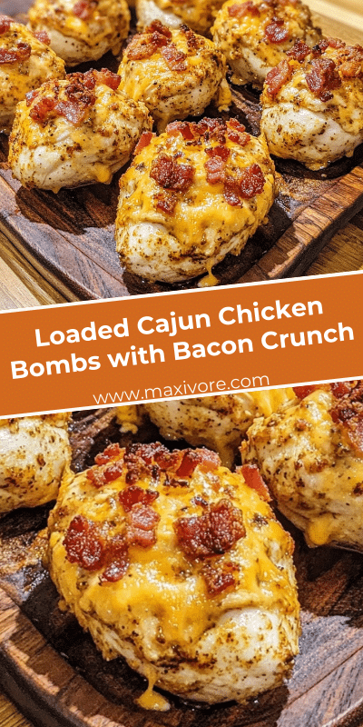 Loaded Cajun Chicken Bombs with Bacon Crunch