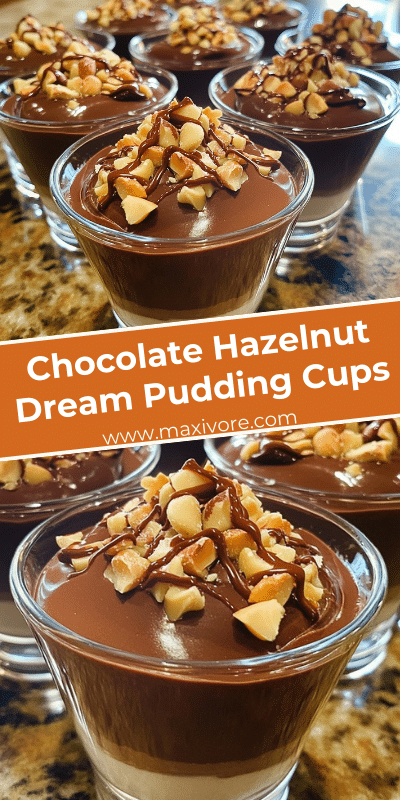 Chocolate Hazelnut Dream Pudding Cups
