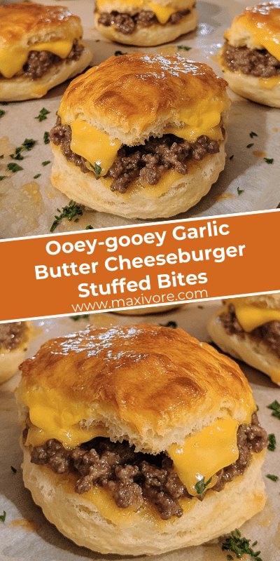 Ooey-gooey Garlic Butter Cheeseburger Stuffed Bites