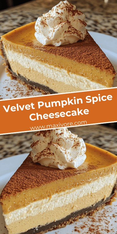 Velvet Pumpkin Spice Cheesecake