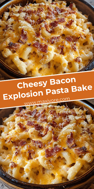 Cheesy Bacon Explosion Pasta Bake