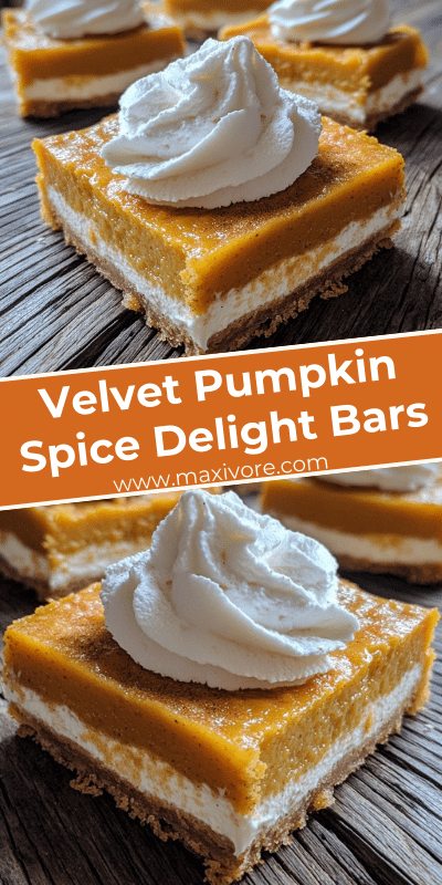 Velvet Pumpkin Spice Delight Bars