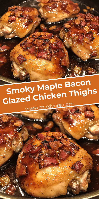 Smoky Maple Bacon Glazed Chicken Thighs