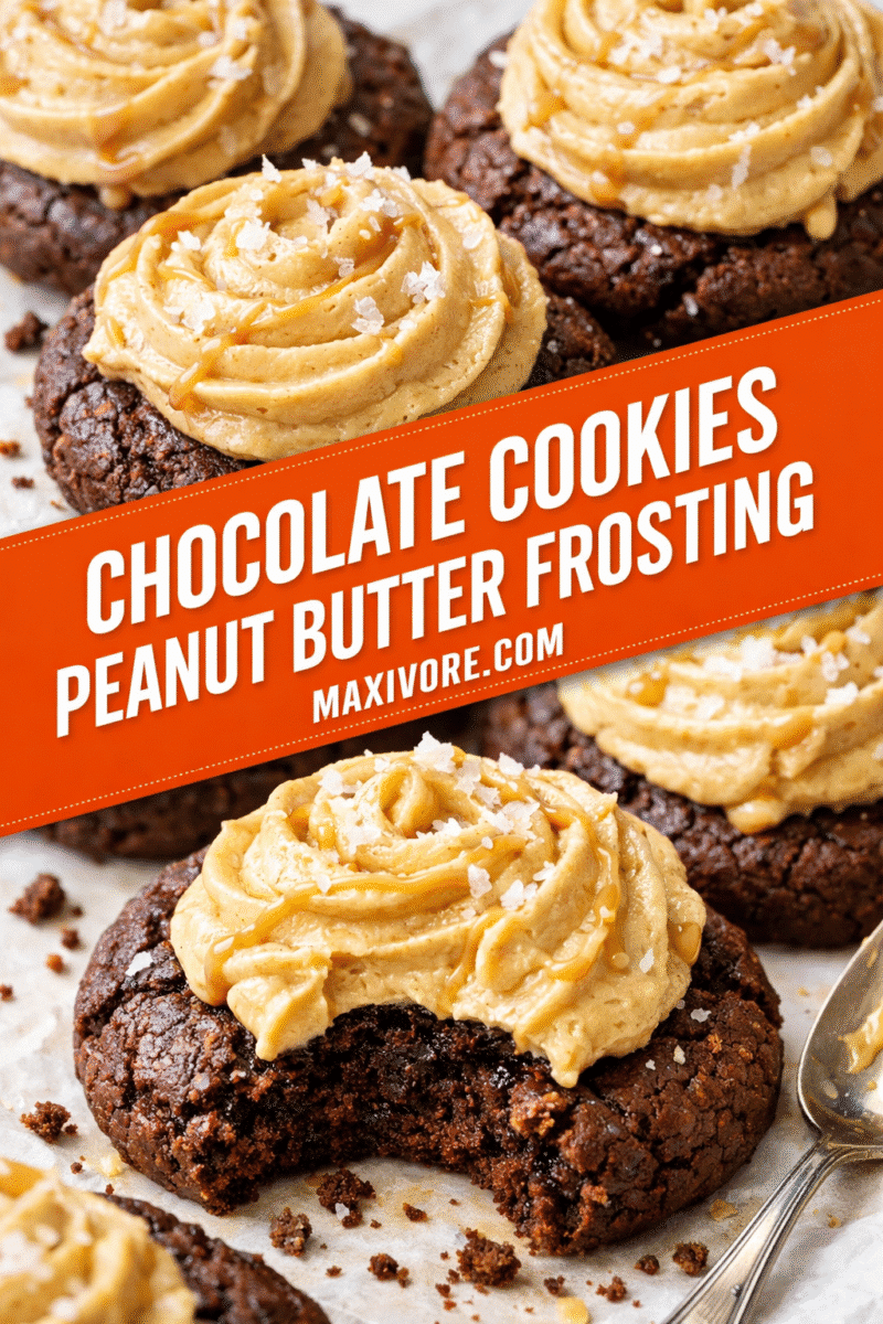 Chocolate Cookies Peanut Butter Frosting