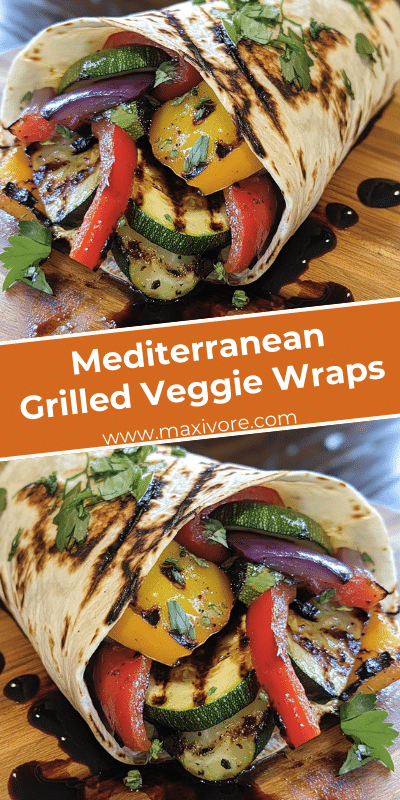 Mediterranean Grilled Veggie Wraps
