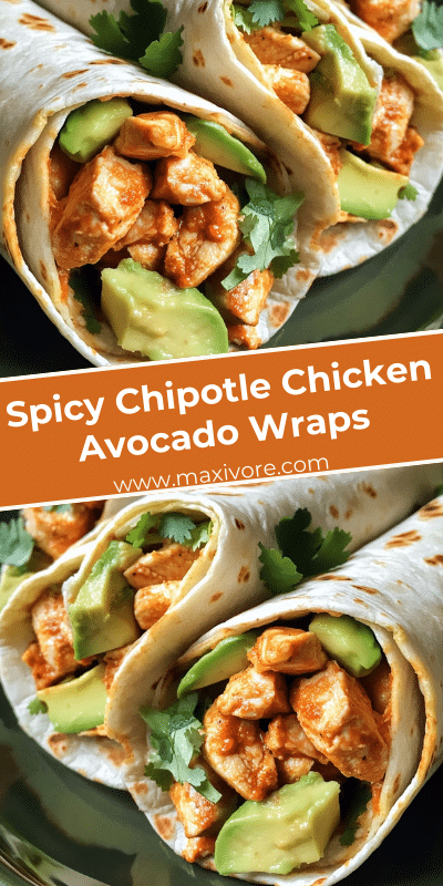 Spicy Chipotle Chicken Avocado Wraps