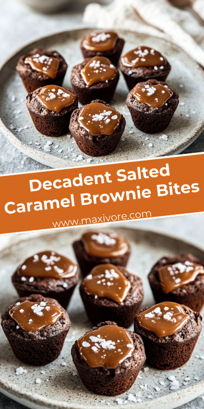 Decadent Salted Caramel Brownie Bites