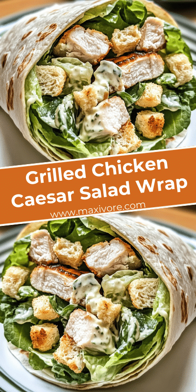 Grilled Chicken Caesar Salad Wrap