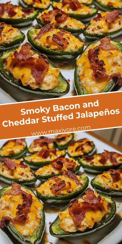 Smoky Bacon and Cheddar Stuffed Jalapeños