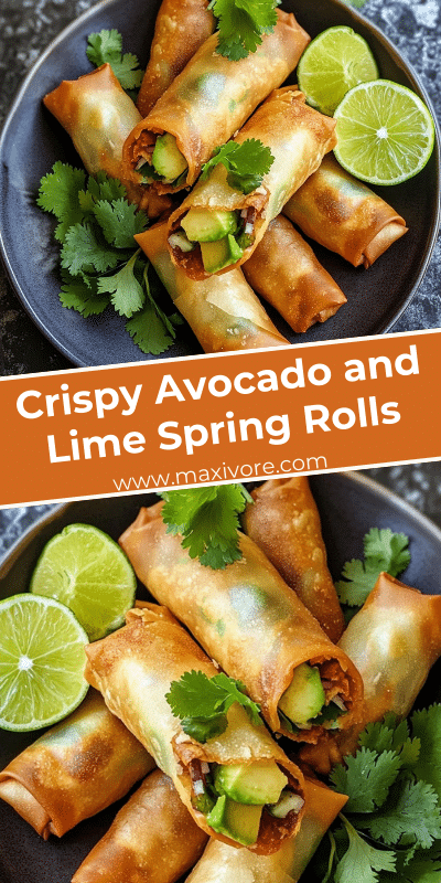 Crispy Avocado and Lime Spring Rolls