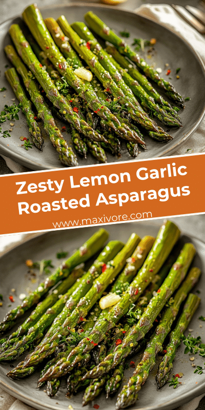Zesty Lemon Garlic Roasted Asparagus