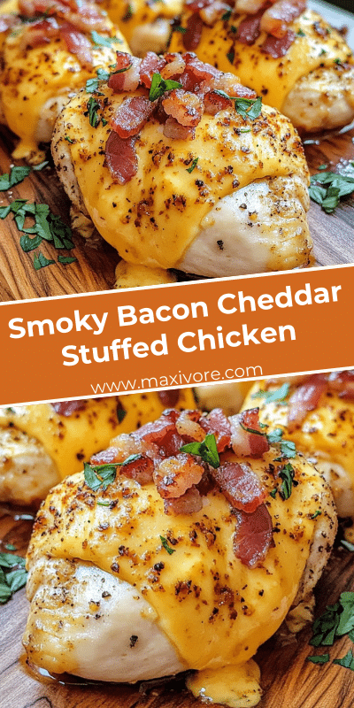 Smoky Bacon Cheddar Stuffed Chicken