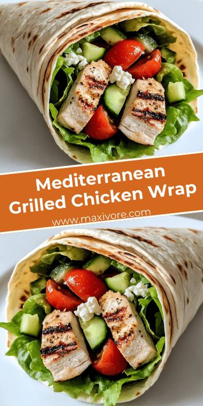 Mediterranean Grilled Chicken Wrap