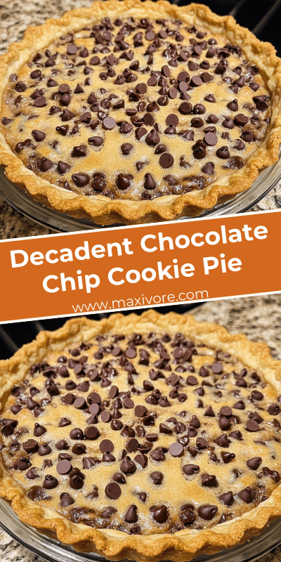 Decadent Chocolate Chip Cookie Pie