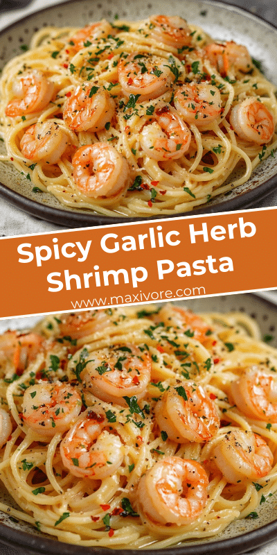 Spicy Garlic Herb Shrimp Pasta
