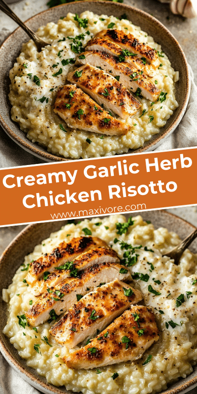 Creamy Garlic Herb Chicken Risotto