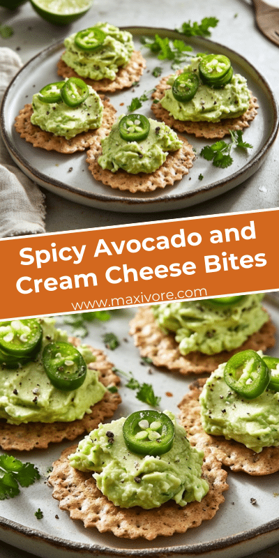 Spicy Avocado and Cream Cheese Bites