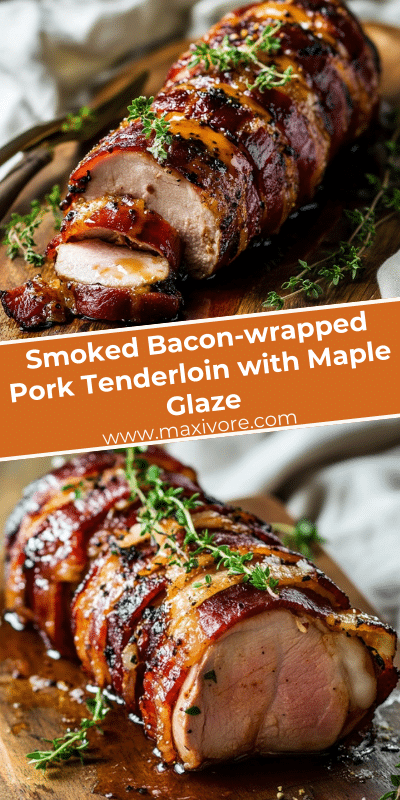 Smoked Bacon-wrapped Pork Tenderloin with Maple Glaze
