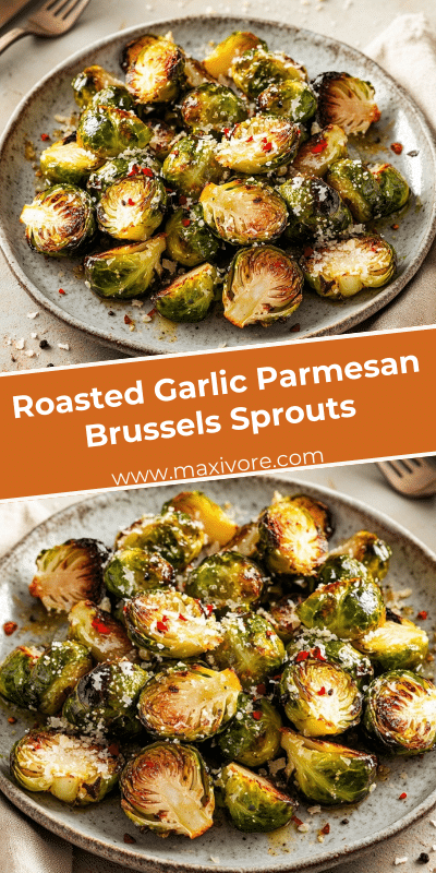 Roasted Garlic Parmesan Brussels Sprouts